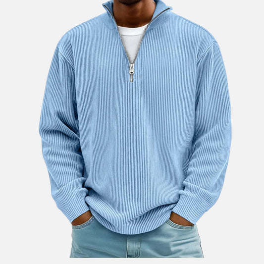 Duvrier | Men's Half Zip Knitted Jumper