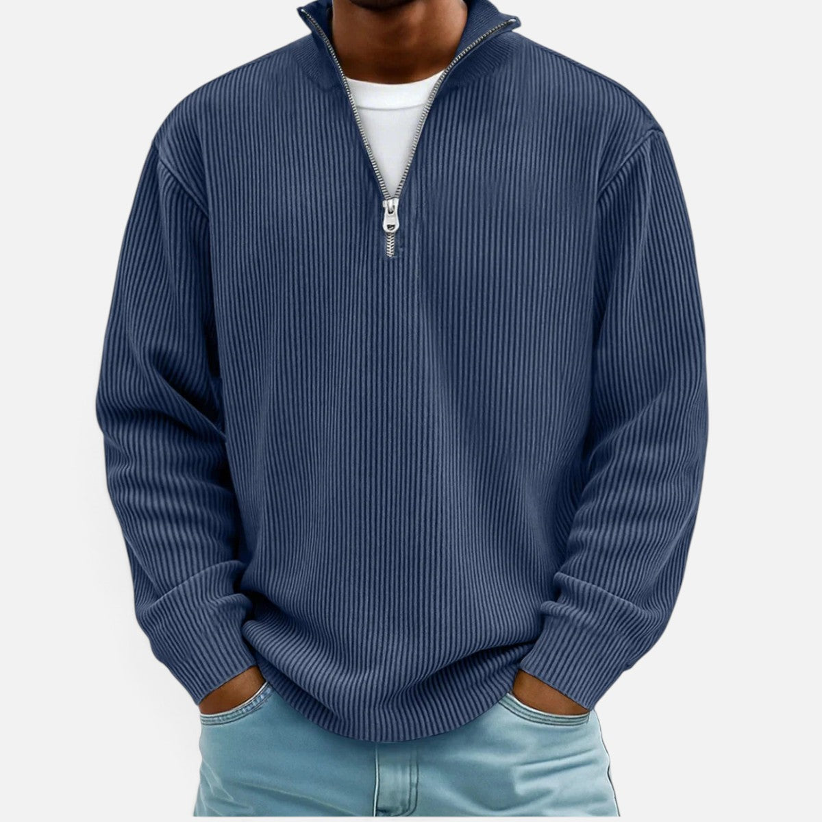 Duvrier | Men's Half Zip Knitted Jumper