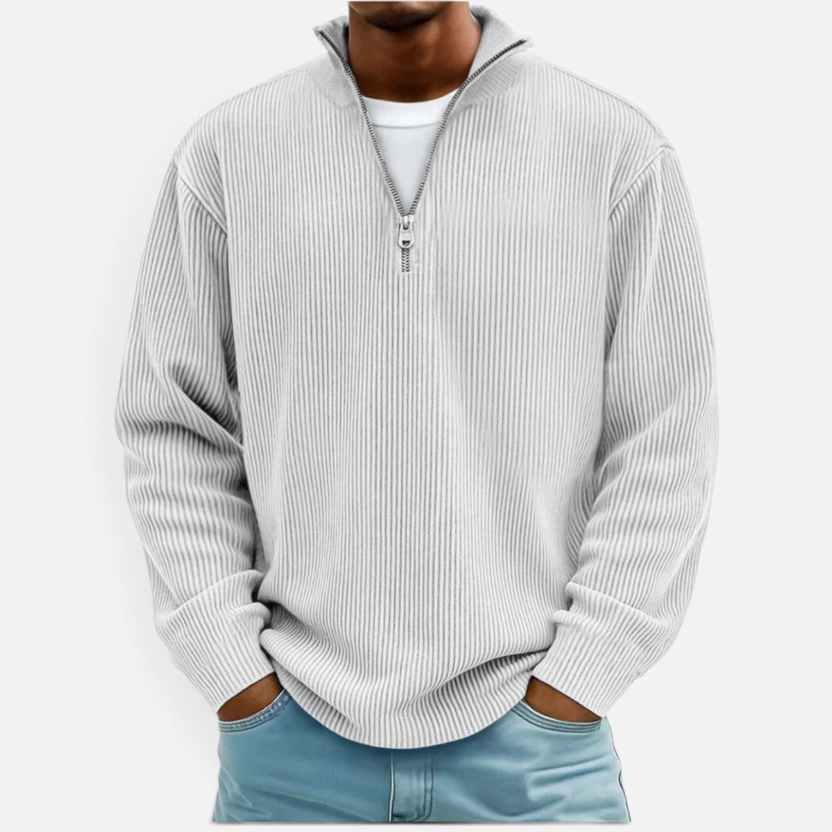 Duvrier | Men's Half Zip Knitted Jumper