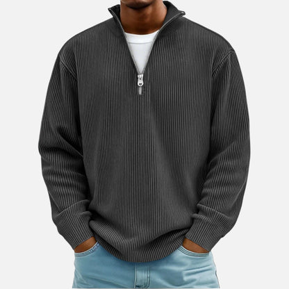 Duvrier | Men's Half Zip Knitted Jumper