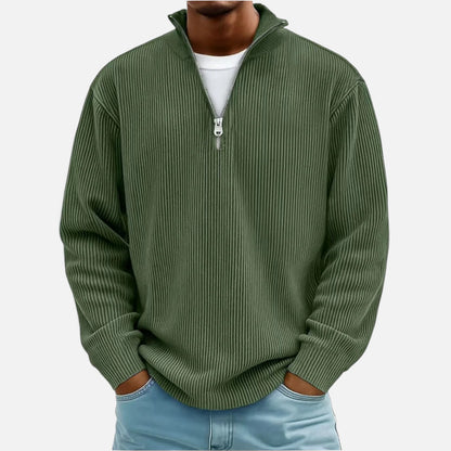 Duvrier | Men's Half Zip Knitted Jumper