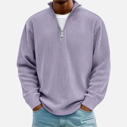 Duvrier | Men's Half Zip Knitted Jumper