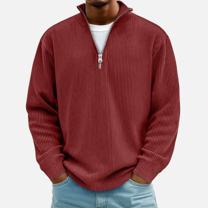 Duvrier | Men's Half Zip Knitted Jumper