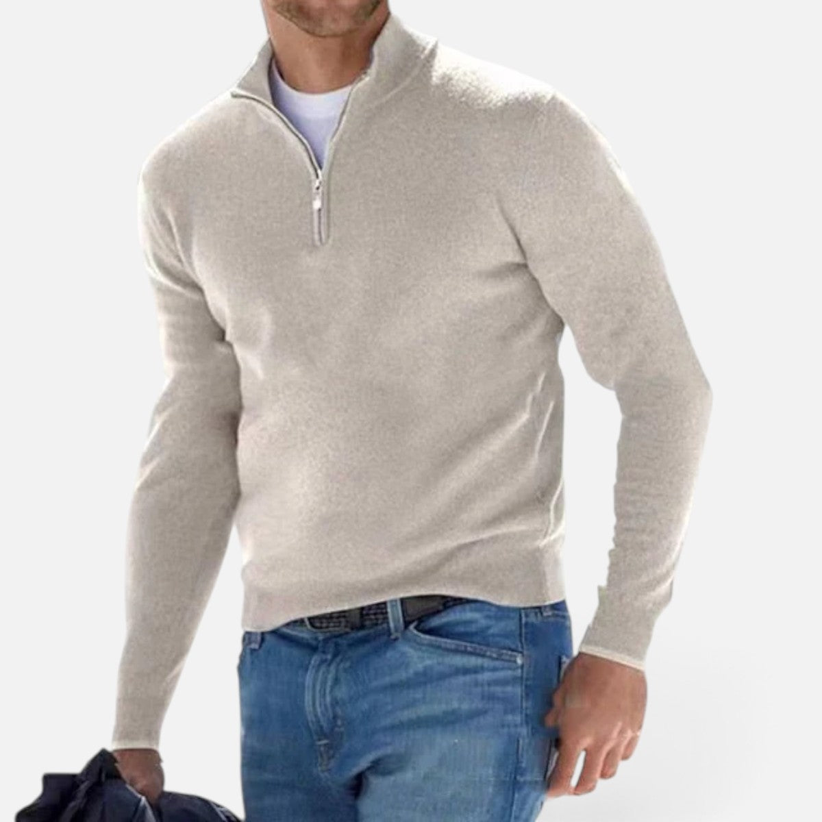 Duvrier | Men's Quarter Zip Sweater