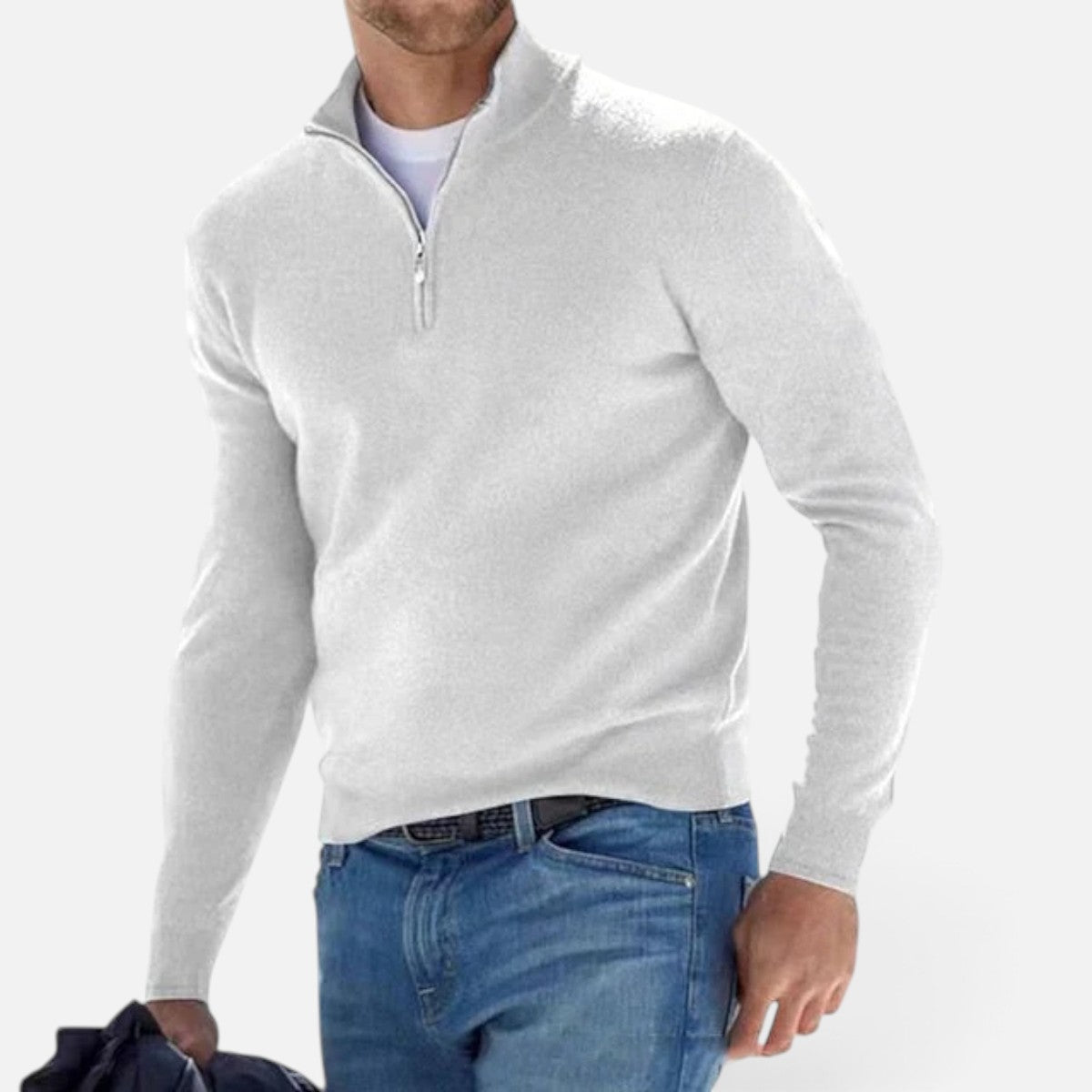 Duvrier | Men's Quarter Zip Sweater