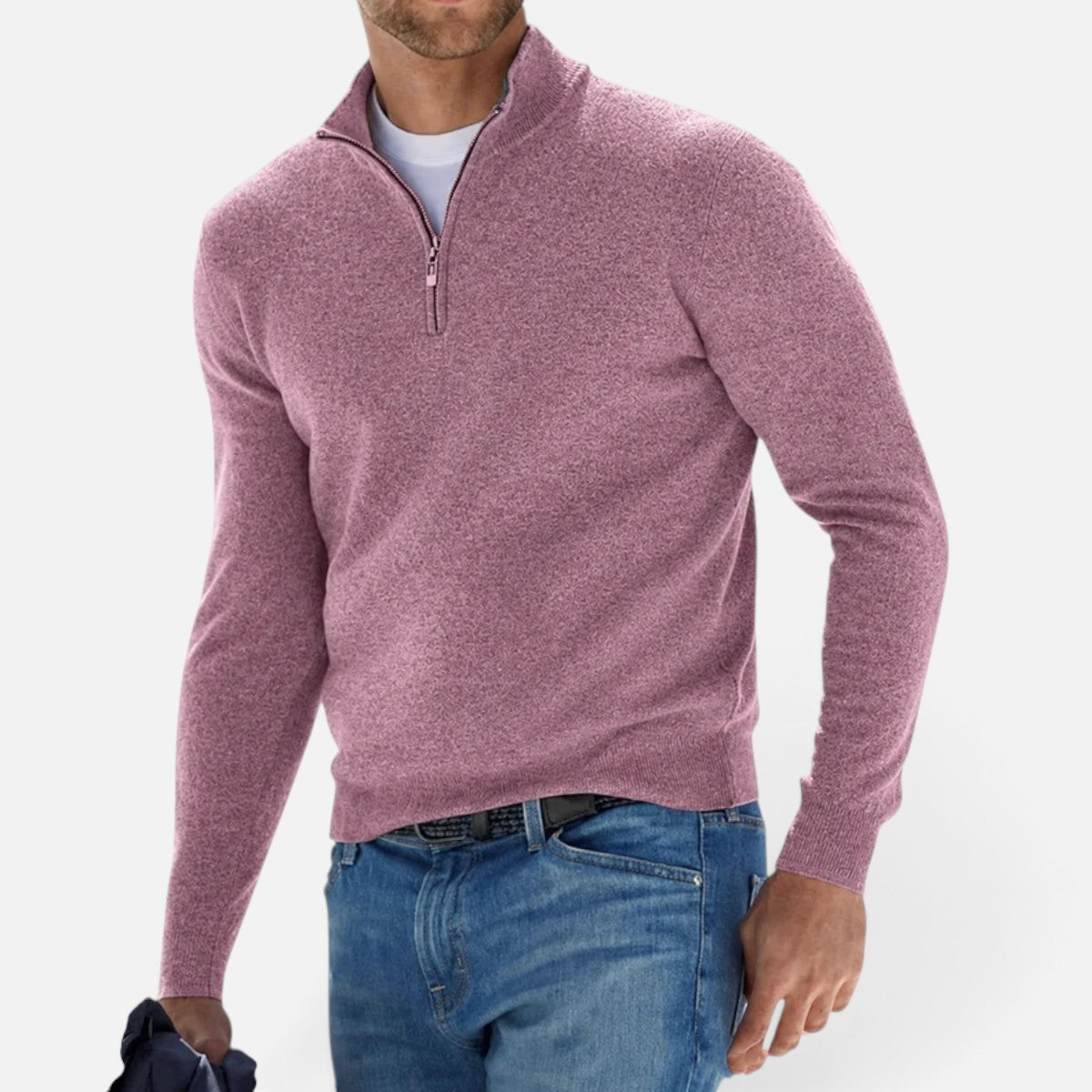 Duvrier | Men's Quarter Zip Sweater
