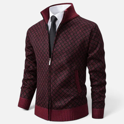 Duvrier | Men's Knitted Zip Up Cardigan