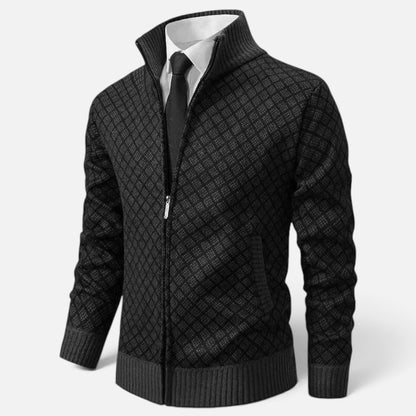 Duvrier | Men's Knitted Zip Up Cardigan