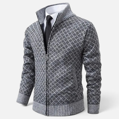 Duvrier | Men's Knitted Zip Up Cardigan