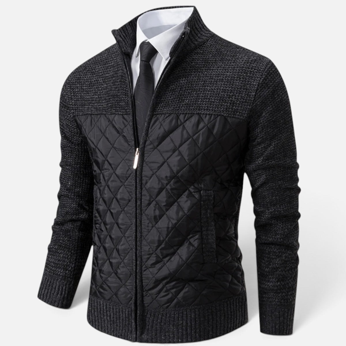 Duvrier | Men's Knitted Zip Up Cardigan