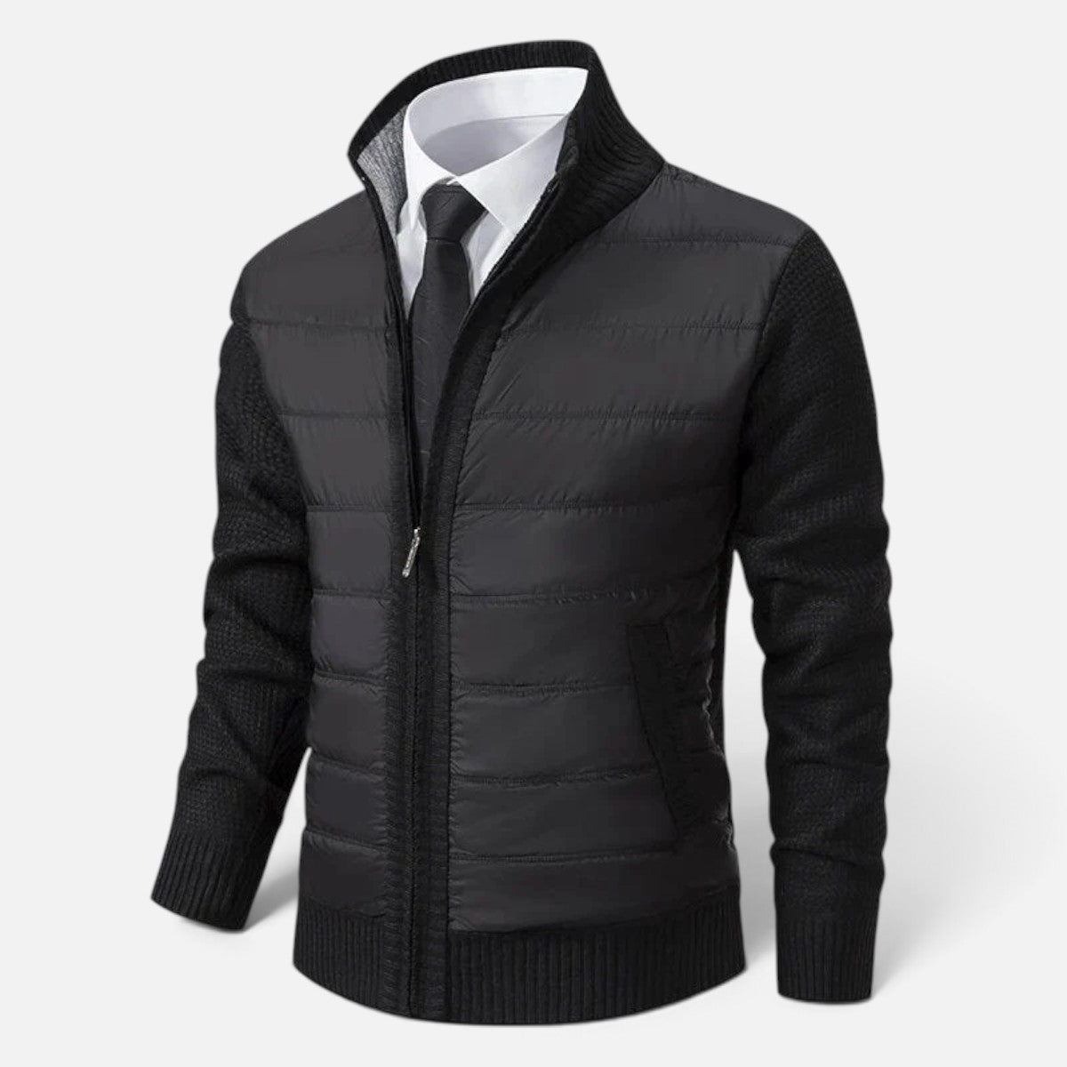 Duvrier | Men's Knitted Zip Up Cardigan