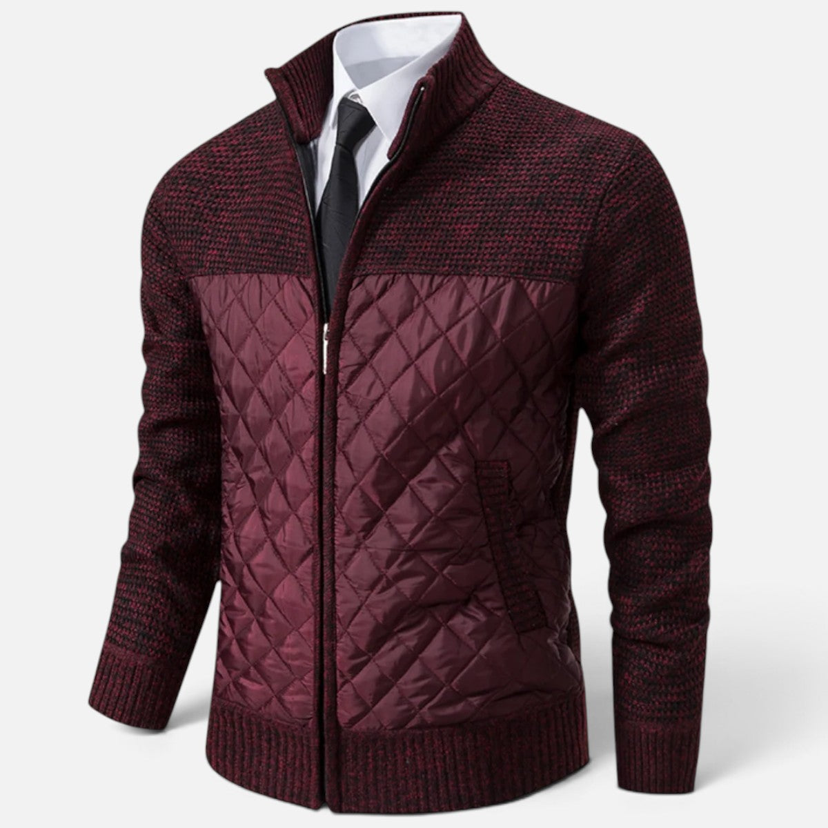 Duvrier | Men's Knitted Zip Up Cardigan