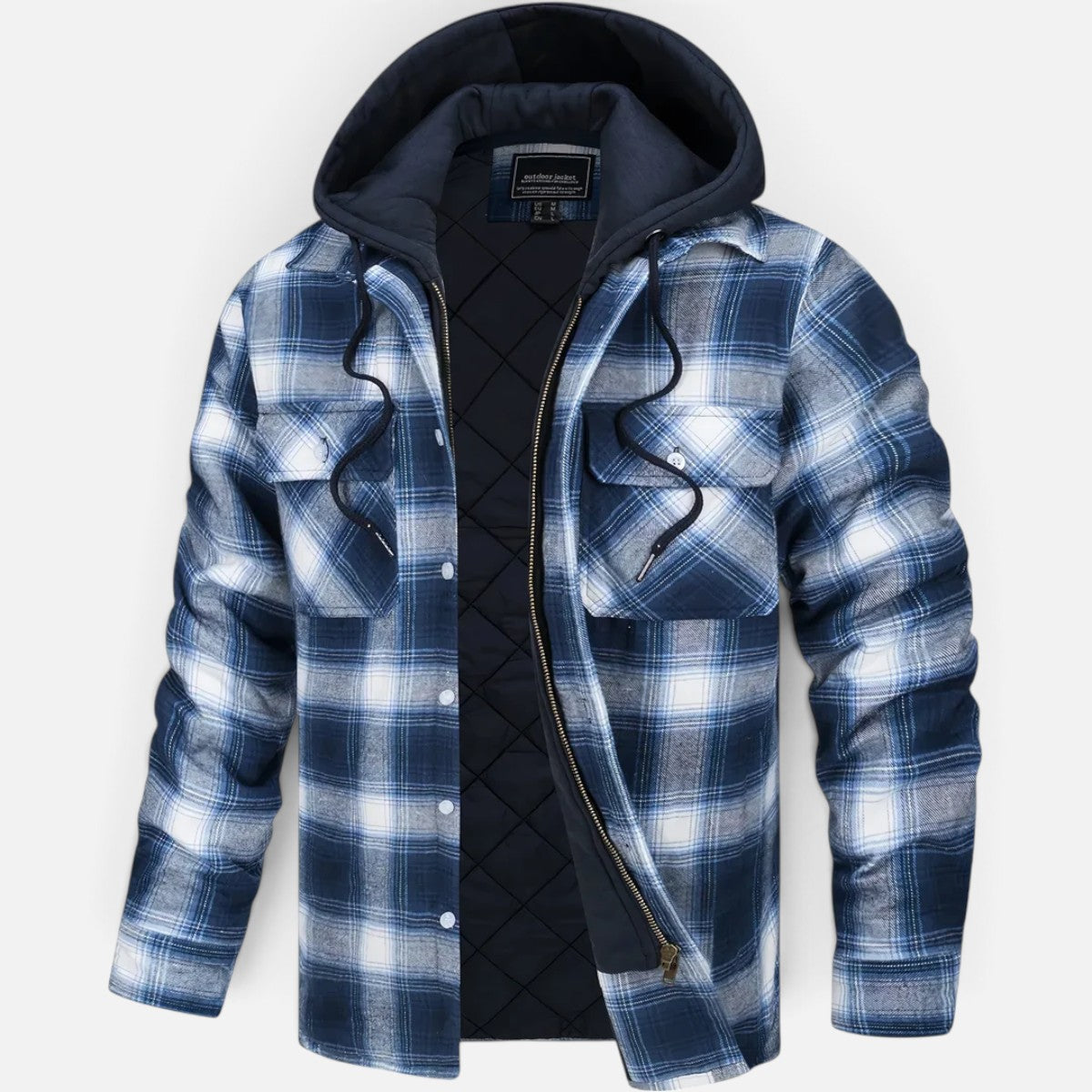 Duvrier | Men's Checked Zip Up Jacket