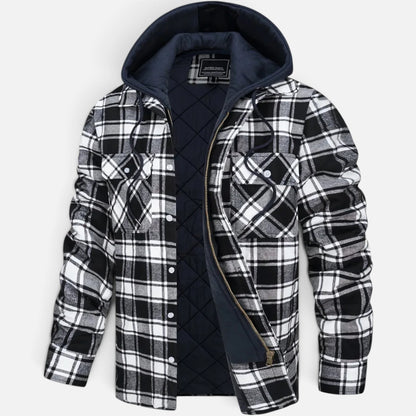 Duvrier | Men's Checked Zip Up Jacket