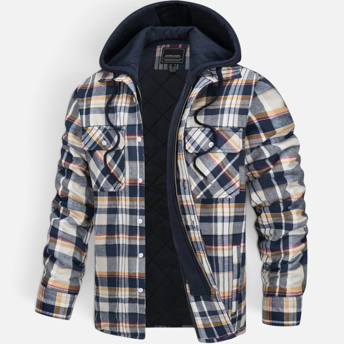 Duvrier | Men's Checked Zip Up Jacket