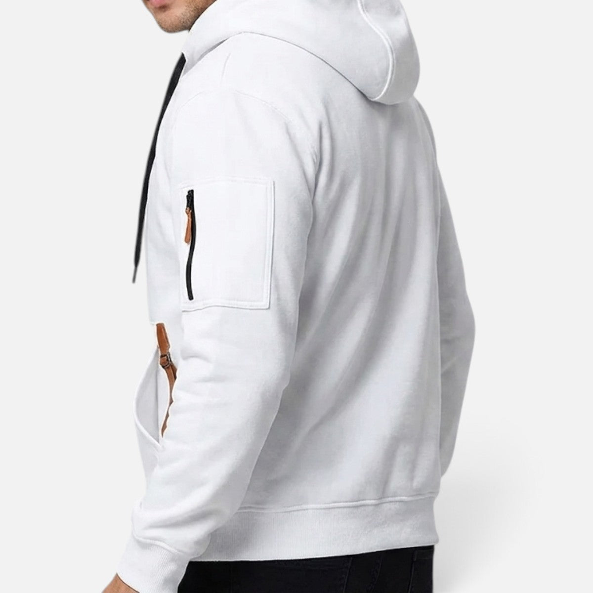 Duvrier | Men's Hoodie with Adjustable Hood and Zipper Pockets
