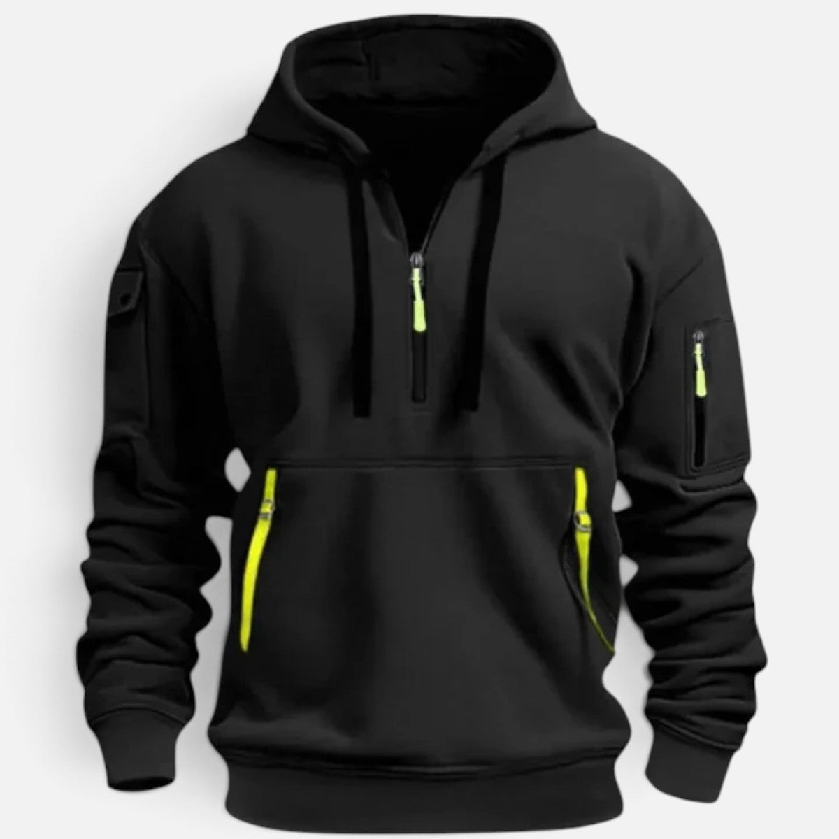 Duvrier | Men's Hoodie with Adjustable Hood and Zipper Pockets