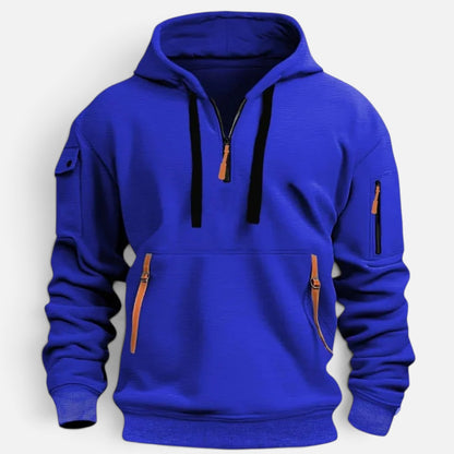 Duvrier | Men's Hoodie with Adjustable Hood and Zipper Pockets