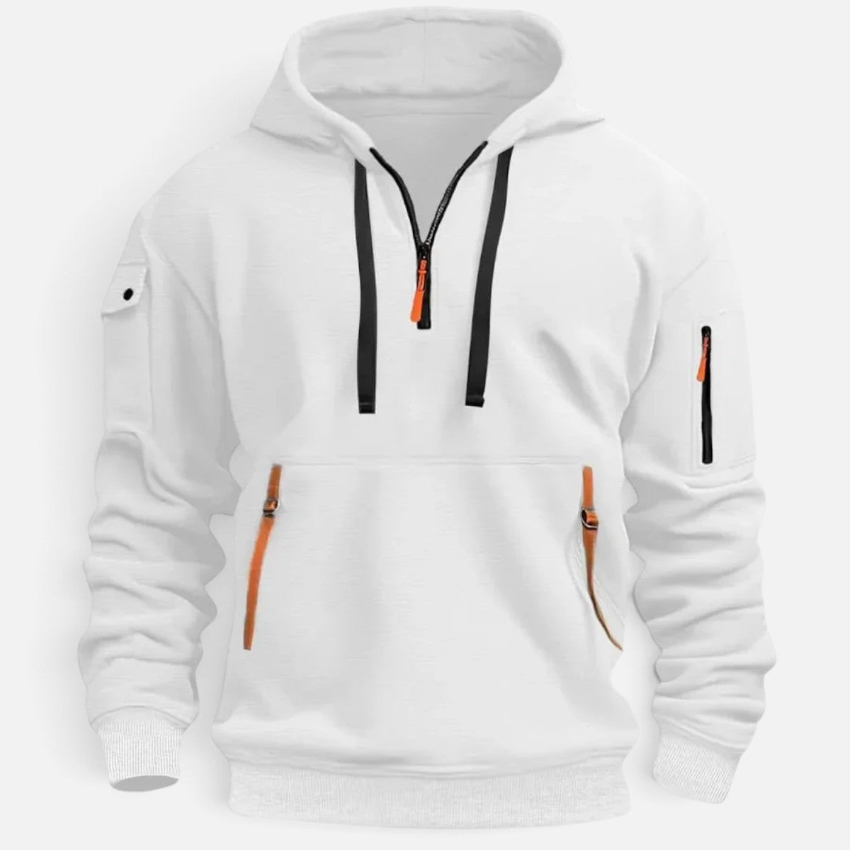 Duvrier | Men's Hoodie with Adjustable Hood and Zipper Pockets