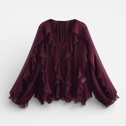 Duvrier | Women’s Elegant Chiffon blouse - Lightweight Daily Wear