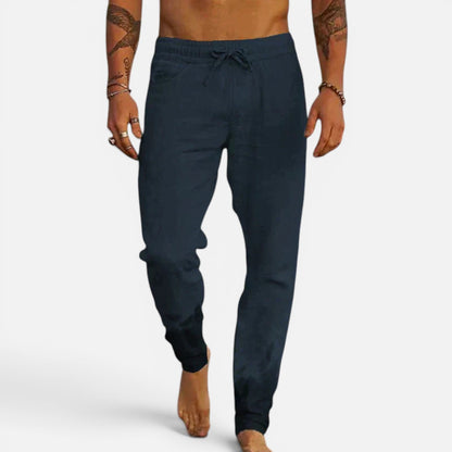 Duvrier | Men’s Linen Beach Pants - Summer Holiday Wear