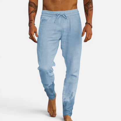 Duvrier | Men’s Linen Beach Pants - Summer Holiday Wear