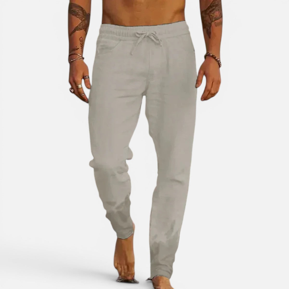 Duvrier | Men’s Linen Beach Pants - Summer Holiday Wear
