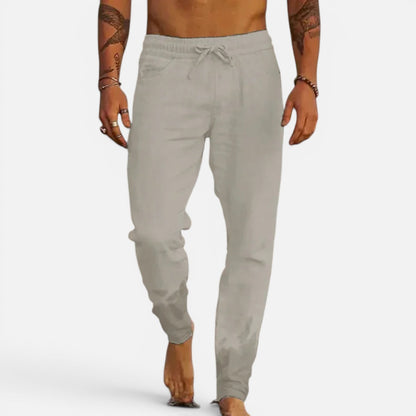 Duvrier | Men’s Linen Beach Pants - Summer Holiday Wear