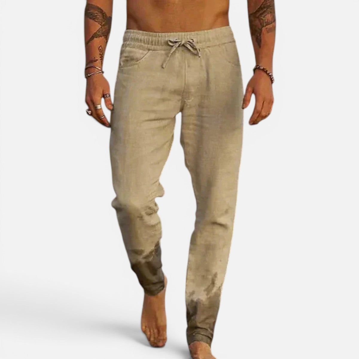 Duvrier | Men’s Linen Beach Pants - Summer Holiday Wear