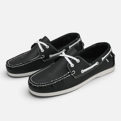Duvrier | Men’s Leather Boat Loafers – Office & Smart Casual Wear