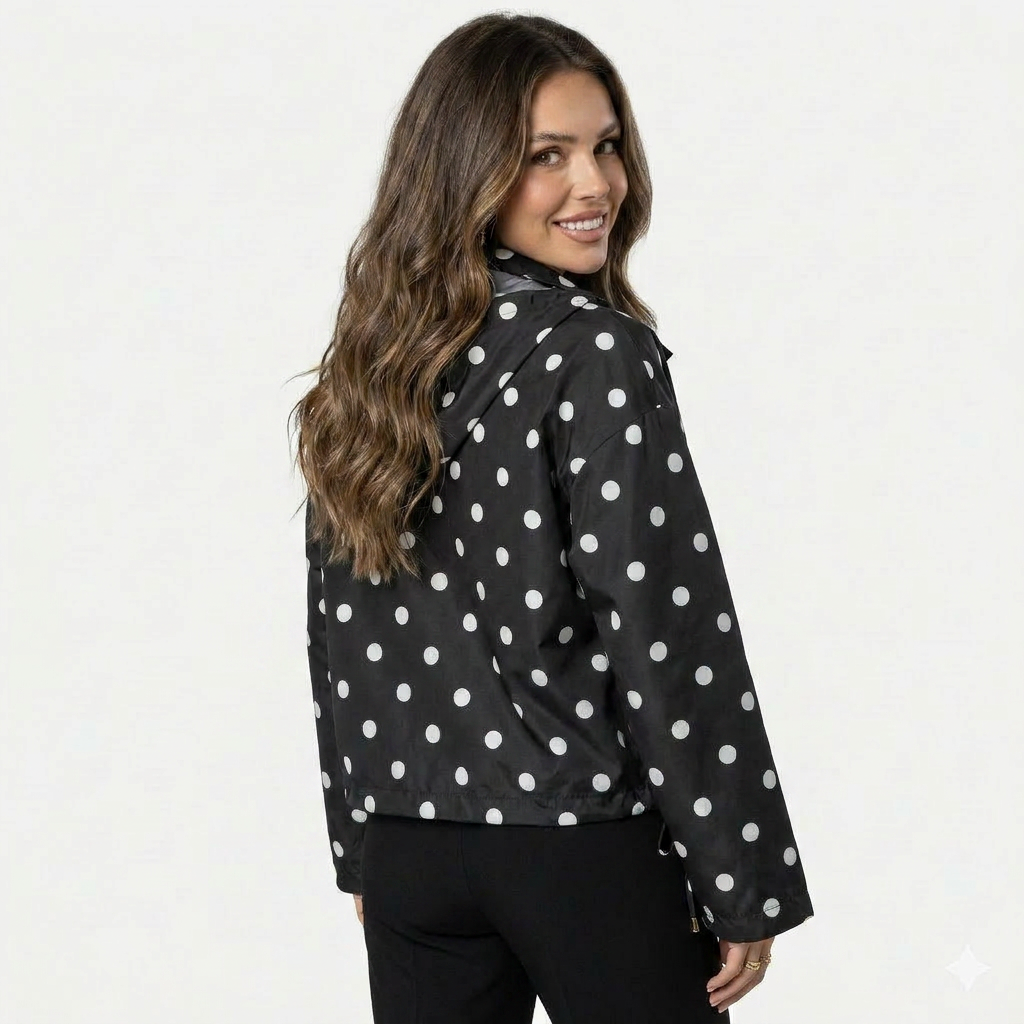 Duvrier | Women's Polka Dot Summer Jacket -Lightweight Summer Outerwear