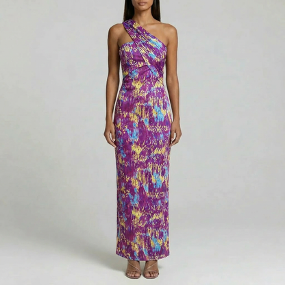 Duvrier | Women’s One-Shoulder Midi Dress - Weddings & Summer Events