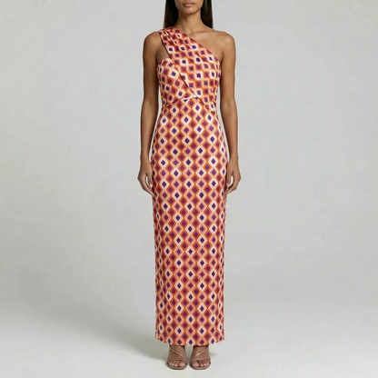 Duvrier | Women’s One-Shoulder Midi Dress - Weddings & Summer Events