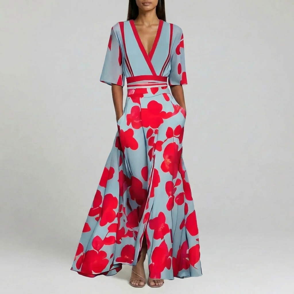 Duvrier | Women’s Floral Maxi Dress - Spring and Summer Wear
