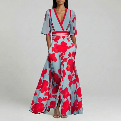 Duvrier | Women’s Floral Maxi Dress - Spring and Summer Wear