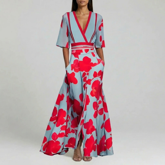 Duvrier | Women’s Floral Maxi Dress - Spring and Summer Wear