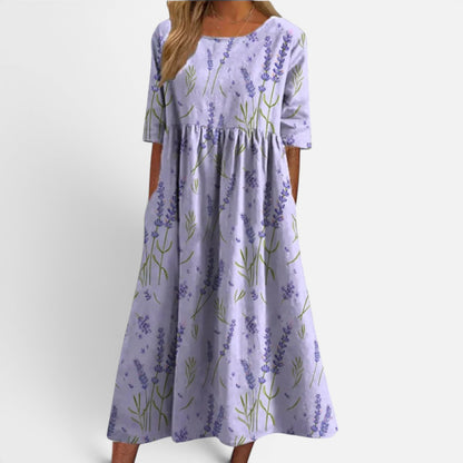 Duvrier | Women's Relaxed Floral Midi Dress