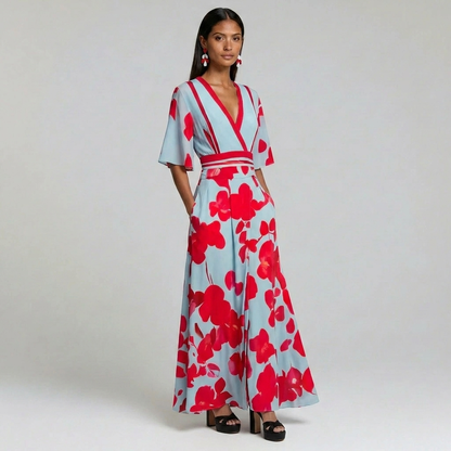 Duvrier | Women’s Floral Maxi Dress - Spring and Summer Wear