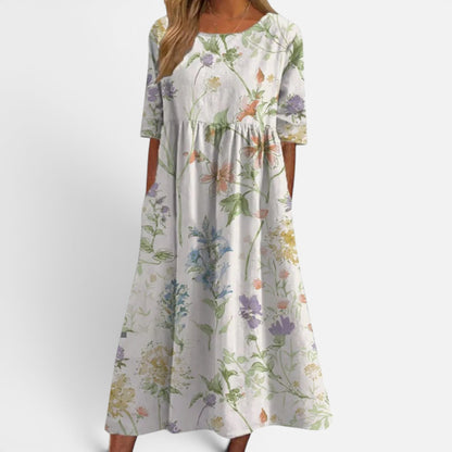 Duvrier | Women's Relaxed Floral Midi Dress