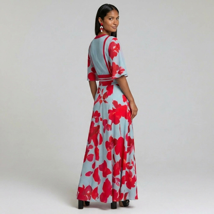 Duvrier | Women’s Floral Maxi Dress - Spring and Summer Wear