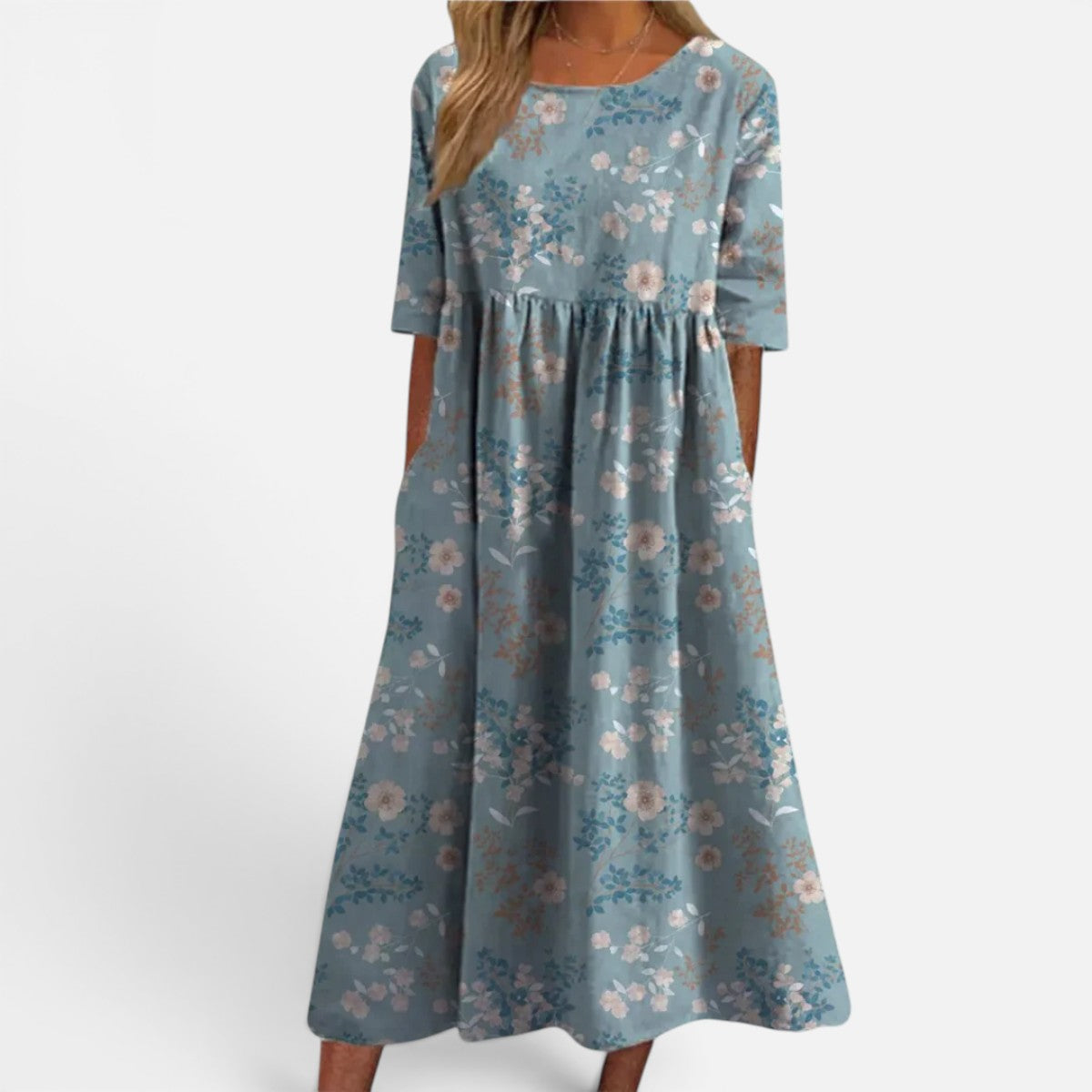 Duvrier | Women's Relaxed Floral Midi Dress