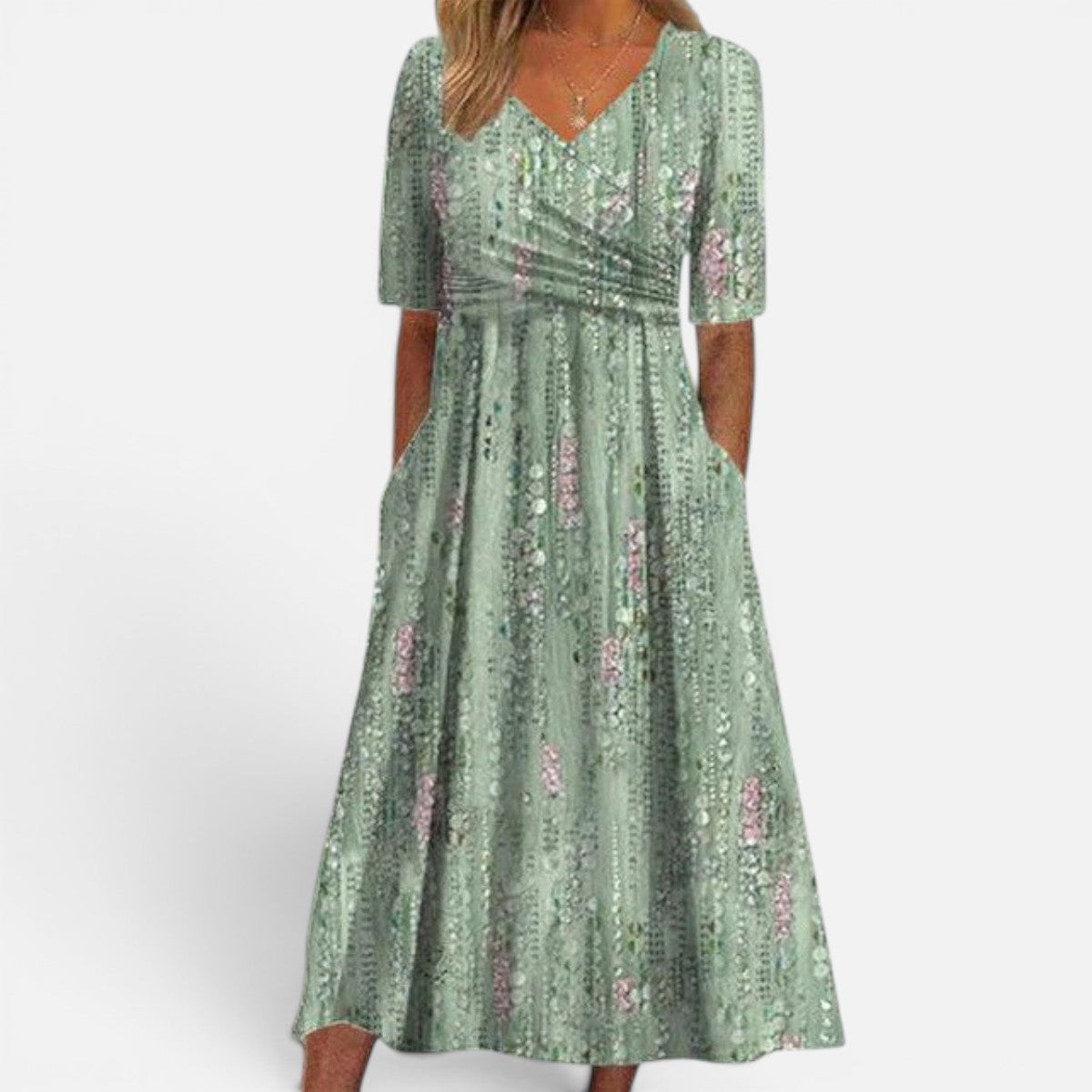 Duvrier | Women's Elegant Floral Summer Midi Dress