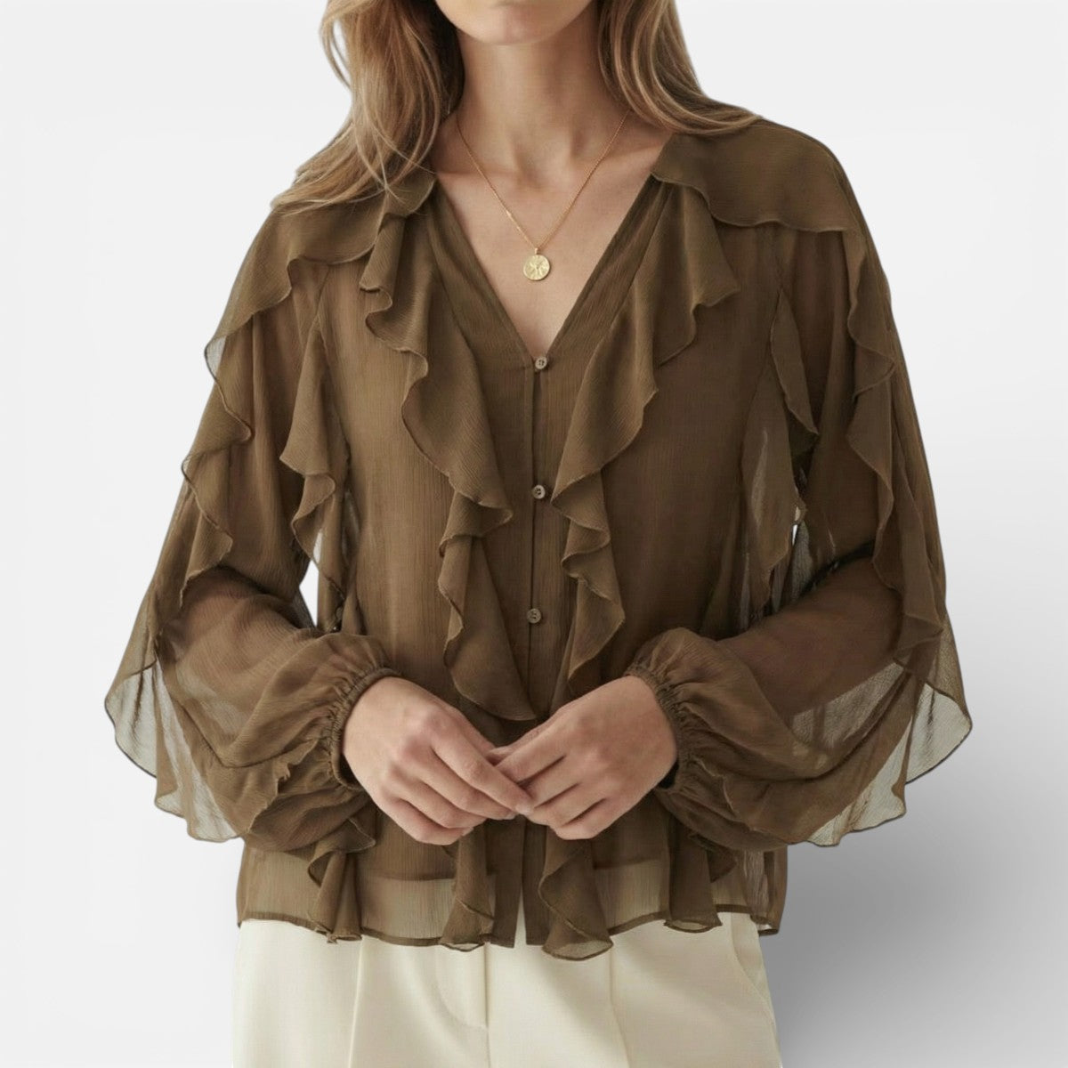 Duvrier | Women’s Elegant Chiffon blouse - Lightweight Daily Wear