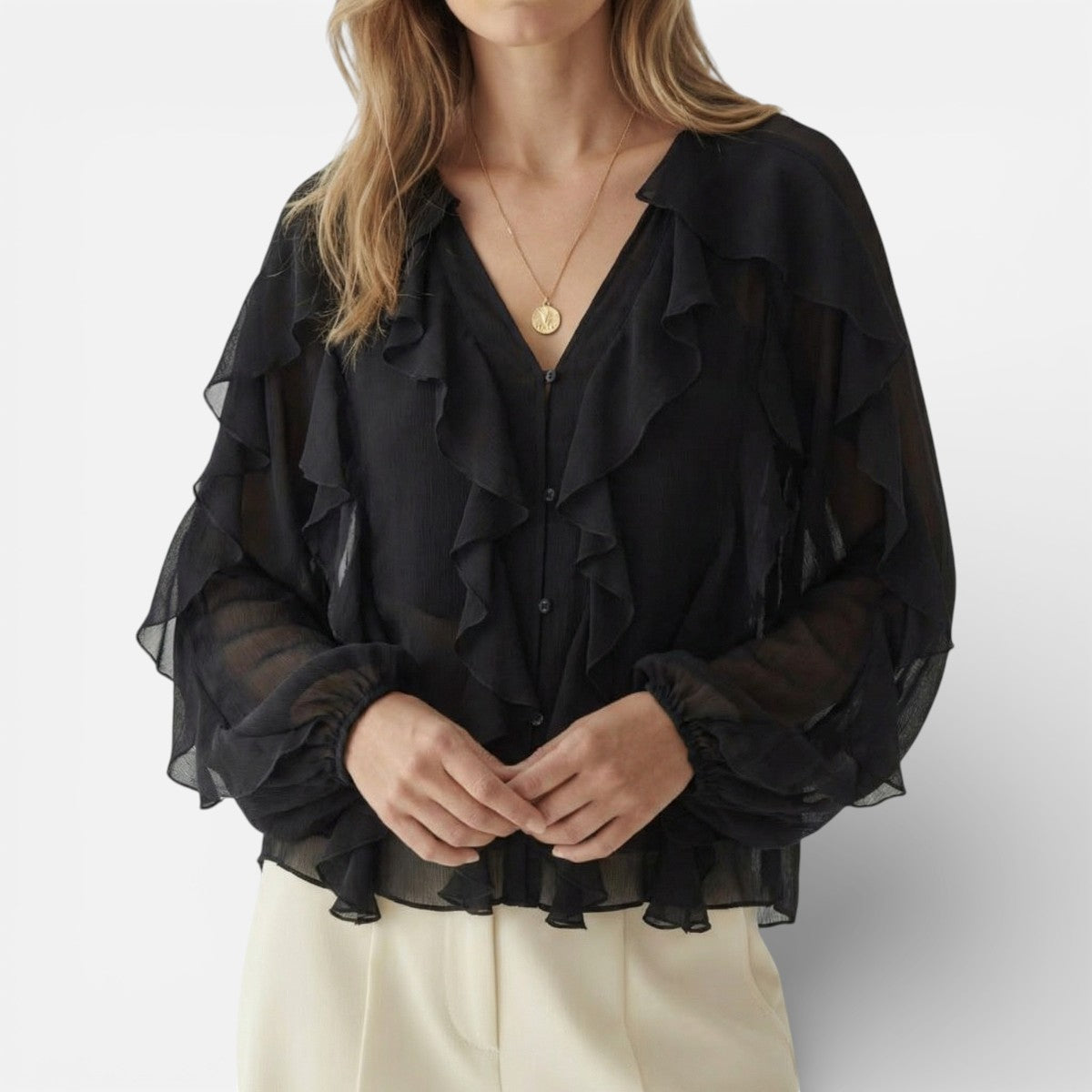 Duvrier | Women’s Elegant Chiffon blouse - Lightweight Daily Wear