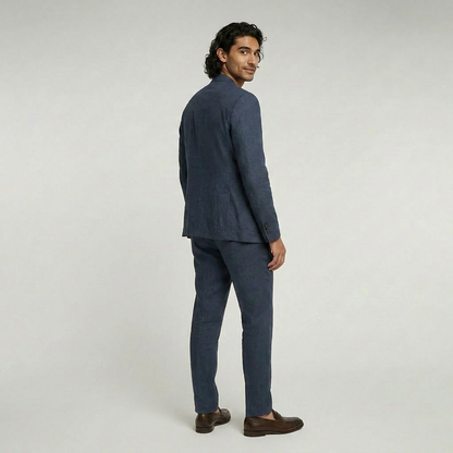 Duvrier | Men's Breathable Linen Suit/Set - Elegant Slim Fit Set