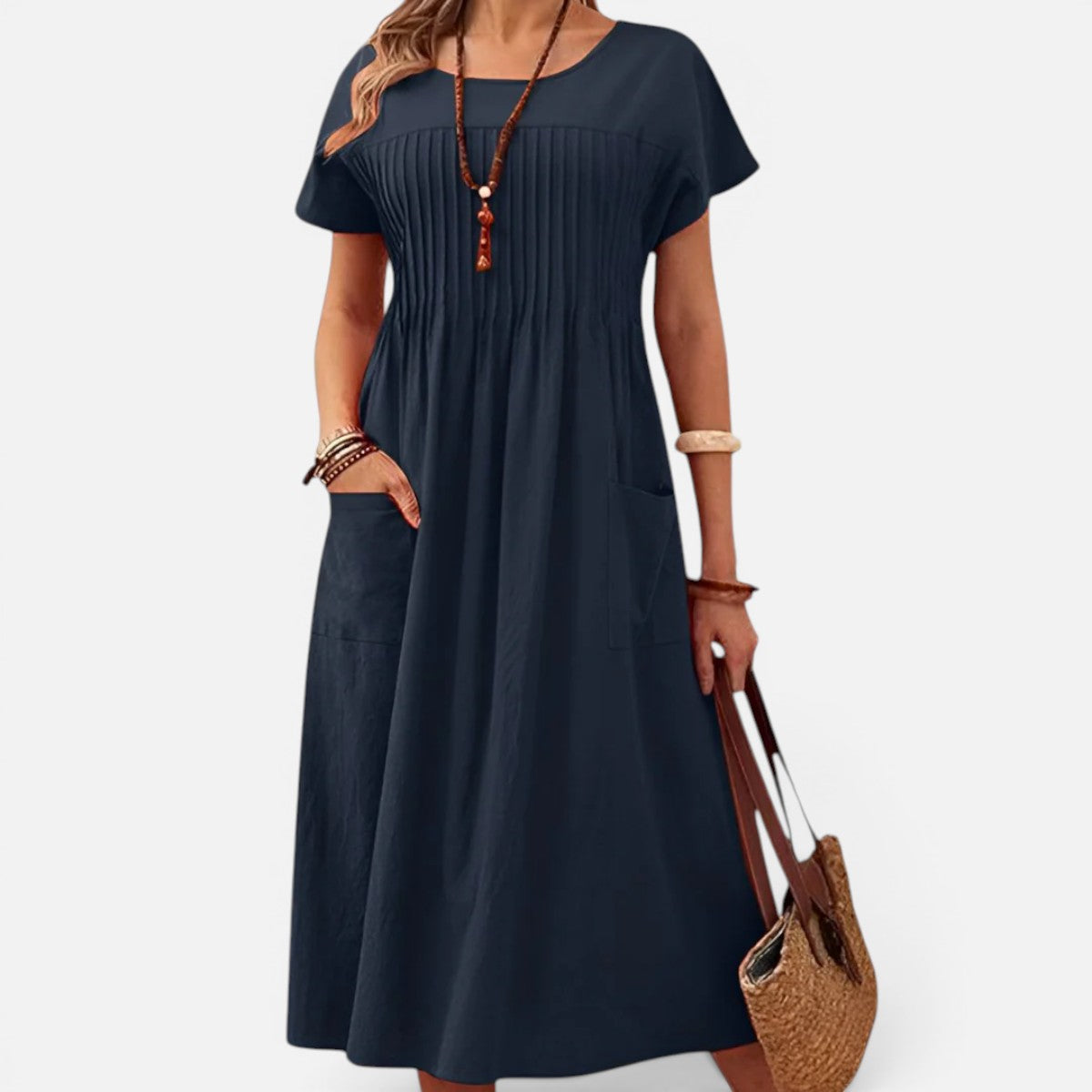 Duvrier | Women's Relaxed Fit Day Midi Dress
