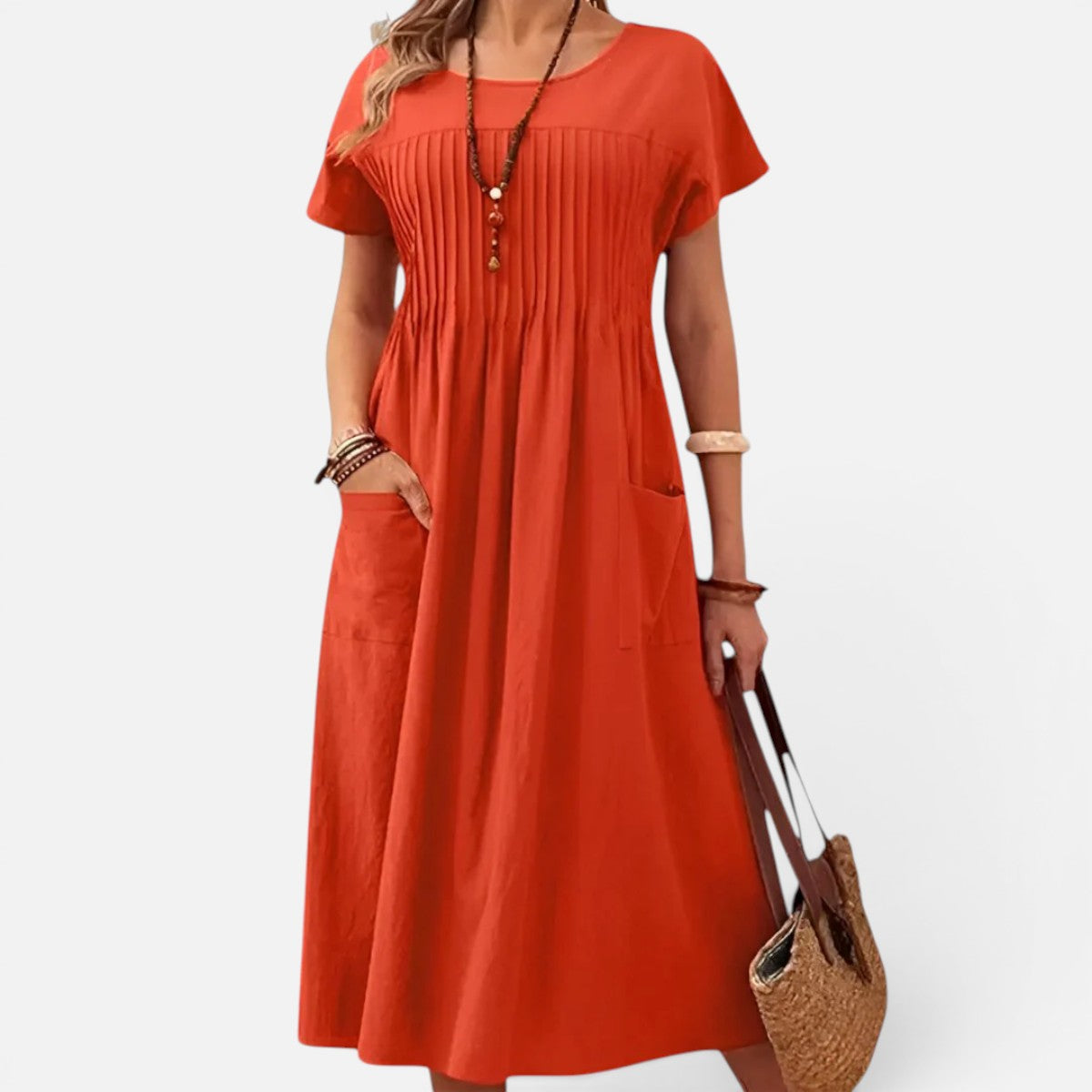 Duvrier | Women's Relaxed Fit Day Midi Dress