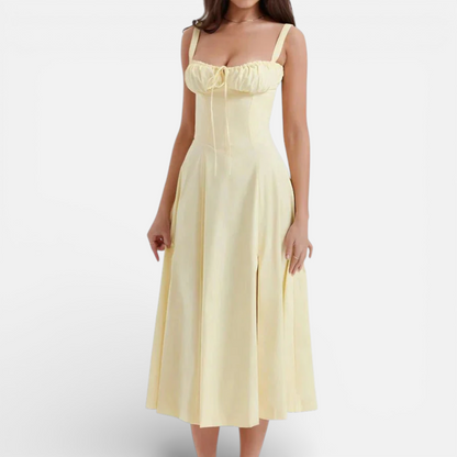 Duvrier | Women’s Cotton Midi Dress - Smart Casual and Daily Wear