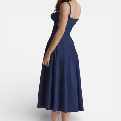 Duvrier | Women’s Cotton Midi Dress - Smart Casual and Daily Wear