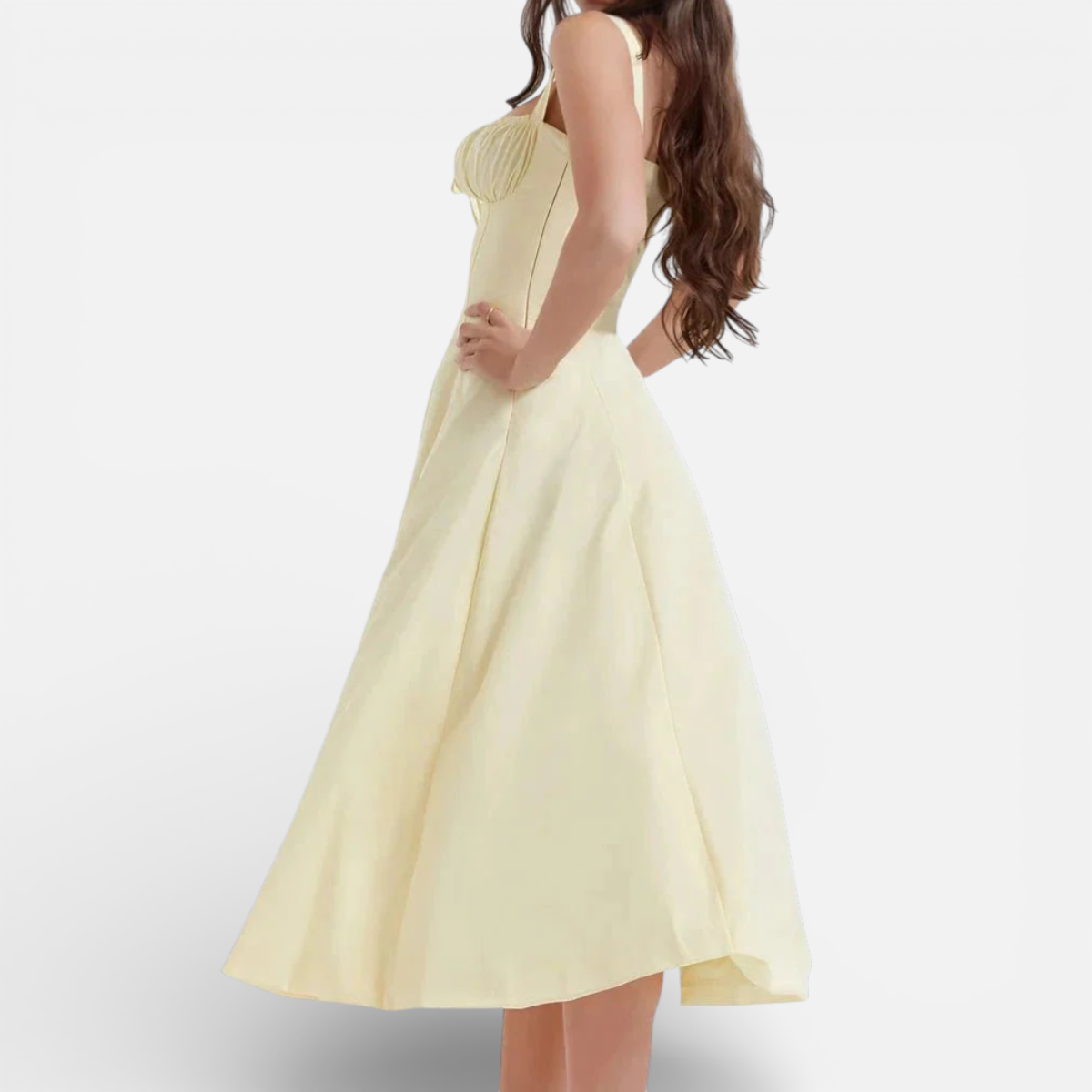 Duvrier | Women’s Cotton Midi Dress - Smart Casual and Daily Wear